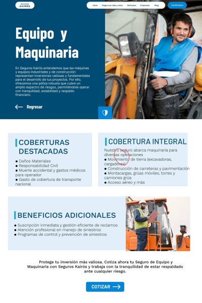 Equipo y maquinaria